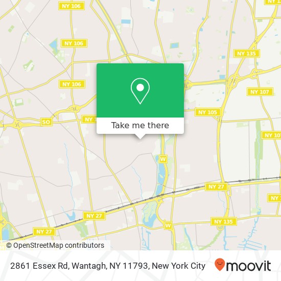 Mapa de 2861 Essex Rd, Wantagh, NY 11793