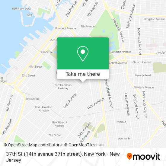 Mapa de 37th St (14th avenue 37th street)