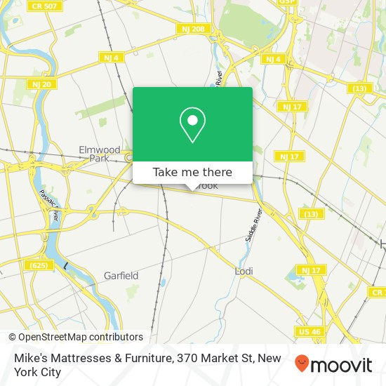 Mapa de Mike's Mattresses & Furniture, 370 Market St
