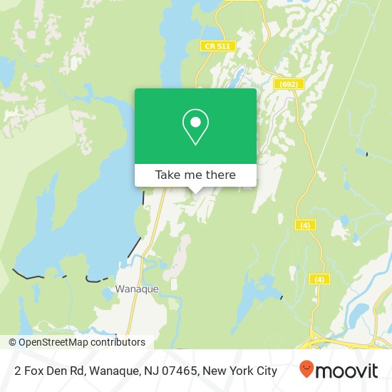 Mapa de 2 Fox Den Rd, Wanaque, NJ 07465