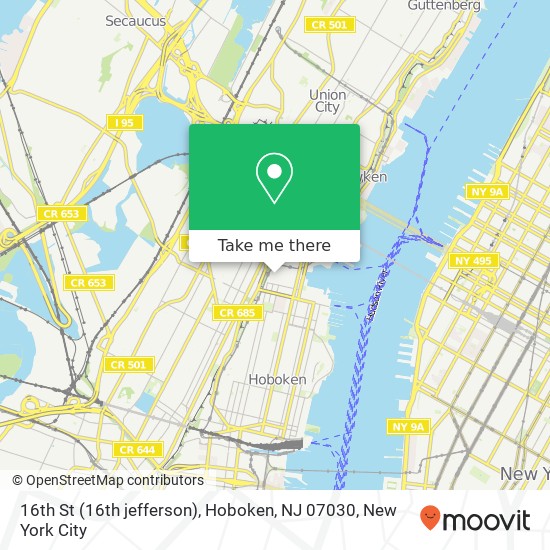 16th St (16th jefferson), Hoboken, NJ 07030 map