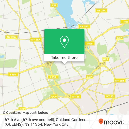 67th Ave (67th ave and bell), Oakland Gardens (QUEENS), NY 11364 map