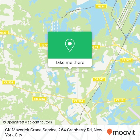 CK Maverick Crane Service, 264 Cranberry Rd map