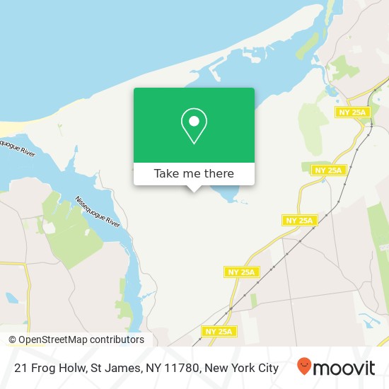 Mapa de 21 Frog Holw, St James, NY 11780