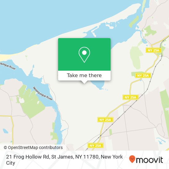 Mapa de 21 Frog Hollow Rd, St James, NY 11780