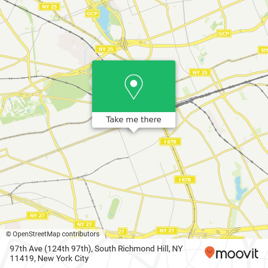 Mapa de 97th Ave (124th 97th), South Richmond Hill, NY 11419