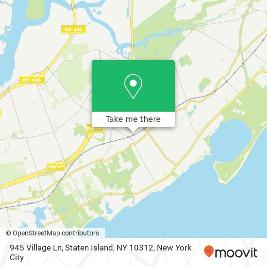 Mapa de 945 Village Ln, Staten Island, NY 10312