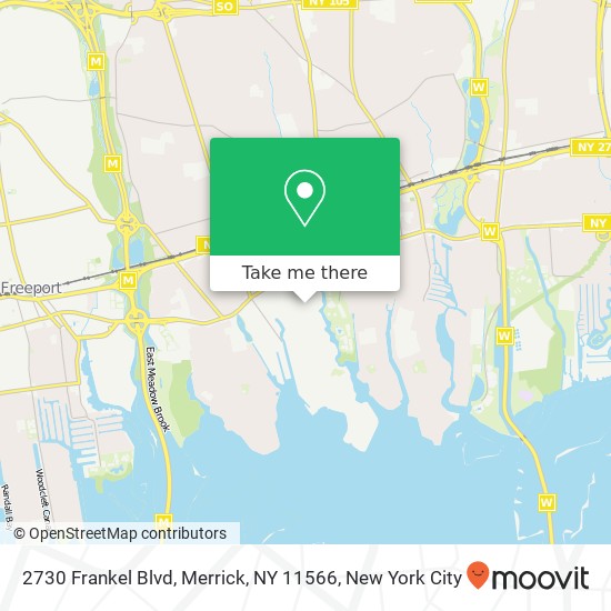 Mapa de 2730 Frankel Blvd, Merrick, NY 11566