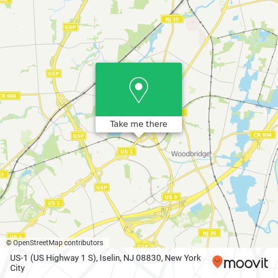 Mapa de US-1 (US Highway 1 S), Iselin, NJ 08830