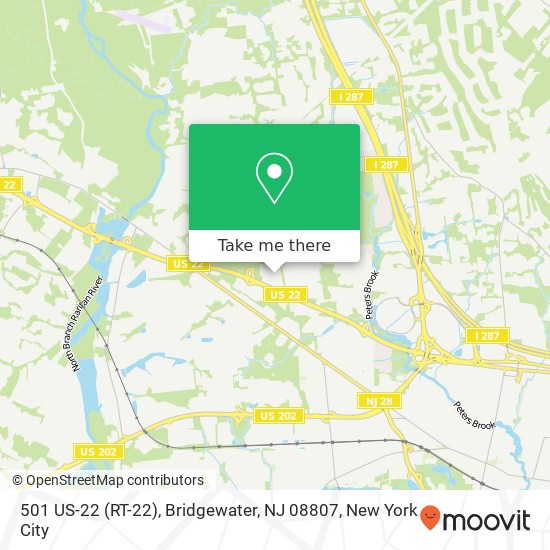 Mapa de 501 US-22 (RT-22), Bridgewater, NJ 08807