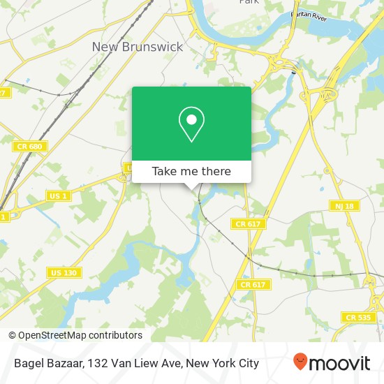 Mapa de Bagel Bazaar, 132 Van Liew Ave