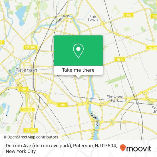 Derrom Ave (derrom ave park), Paterson, NJ 07504 map