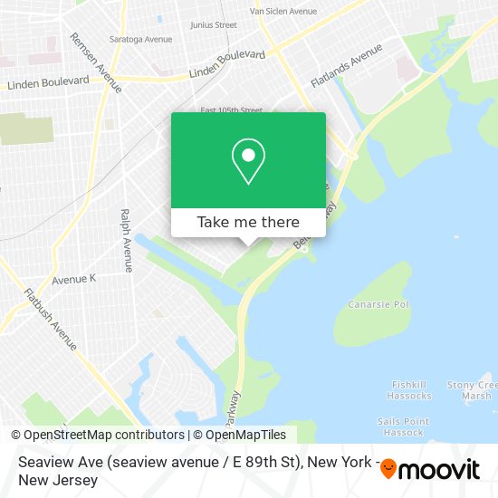 Seaview Ave (seaview avenue / E 89th St) map