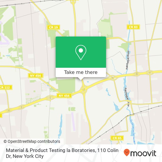 Material & Product Testing la Boratories, 110 Colin Dr map