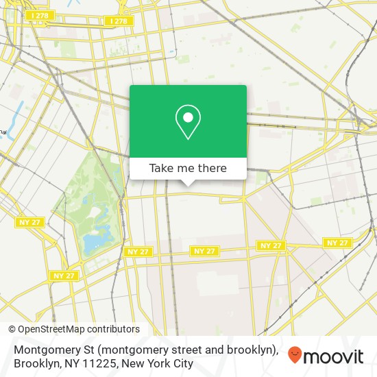 Mapa de Montgomery St (montgomery street and brooklyn), Brooklyn, NY 11225