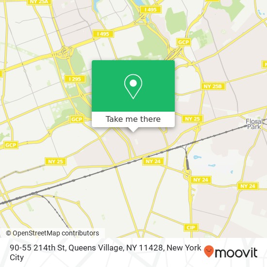 Mapa de 90-55 214th St, Queens Village, NY 11428