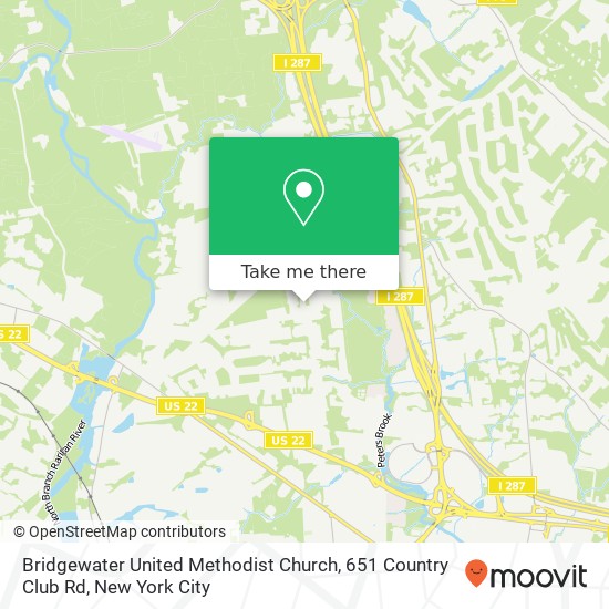 Mapa de Bridgewater United Methodist Church, 651 Country Club Rd