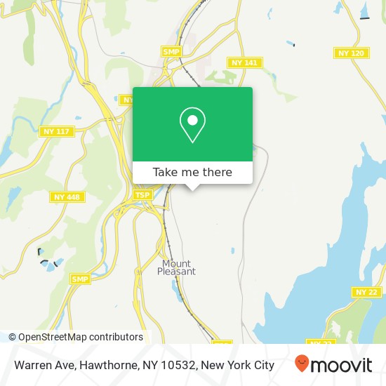 Mapa de Warren Ave, Hawthorne, NY 10532