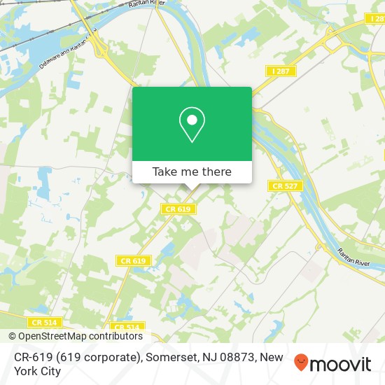 CR-619 (619 corporate), Somerset, NJ 08873 map