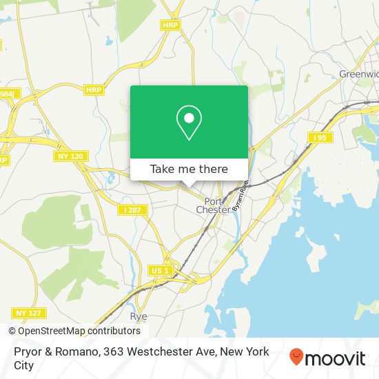 Mapa de Pryor & Romano, 363 Westchester Ave