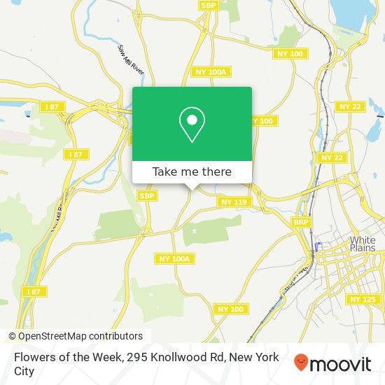 Mapa de Flowers of the Week, 295 Knollwood Rd