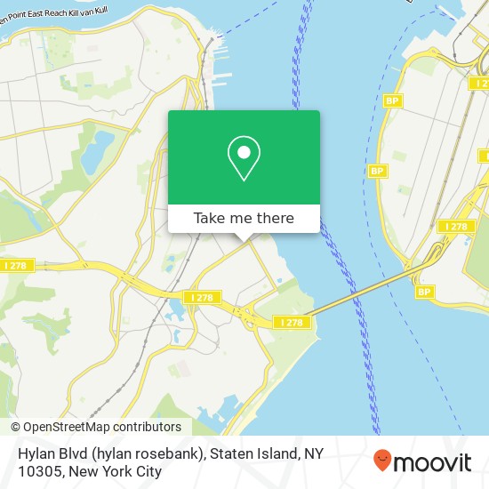 Mapa de Hylan Blvd (hylan rosebank), Staten Island, NY 10305