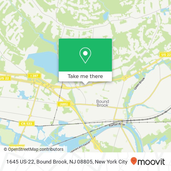 Mapa de 1645 US-22, Bound Brook, NJ 08805