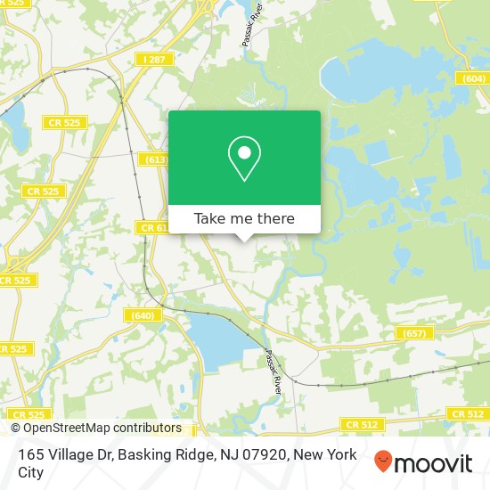 Mapa de 165 Village Dr, Basking Ridge, NJ 07920