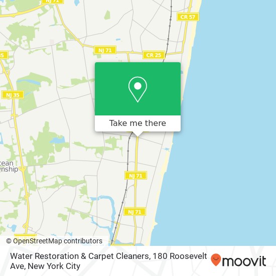 Mapa de Water Restoration & Carpet Cleaners, 180 Roosevelt Ave