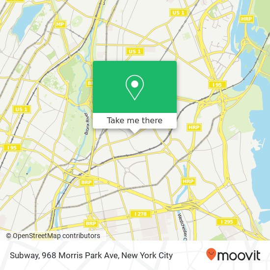 Mapa de Subway, 968 Morris Park Ave