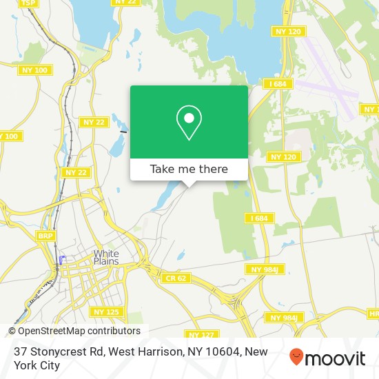 Mapa de 37 Stonycrest Rd, West Harrison, NY 10604
