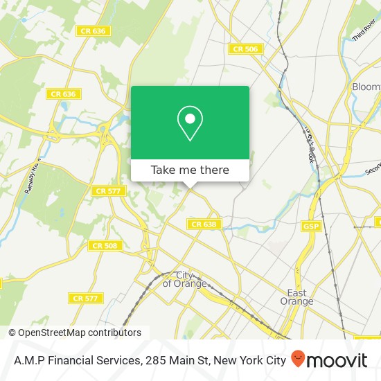 Mapa de A.M.P Financial Services, 285 Main St