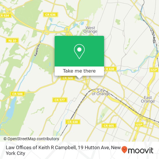 Mapa de Law Offices of Keith R Campbell, 19 Hutton Ave