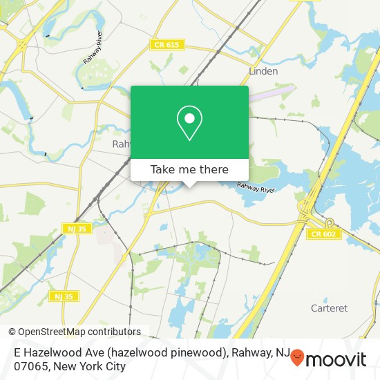 E Hazelwood Ave (hazelwood pinewood), Rahway, NJ 07065 map