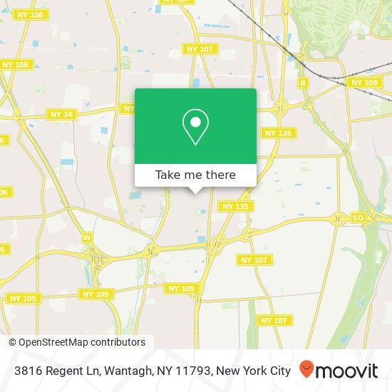 3816 Regent Ln, Wantagh, NY 11793 map