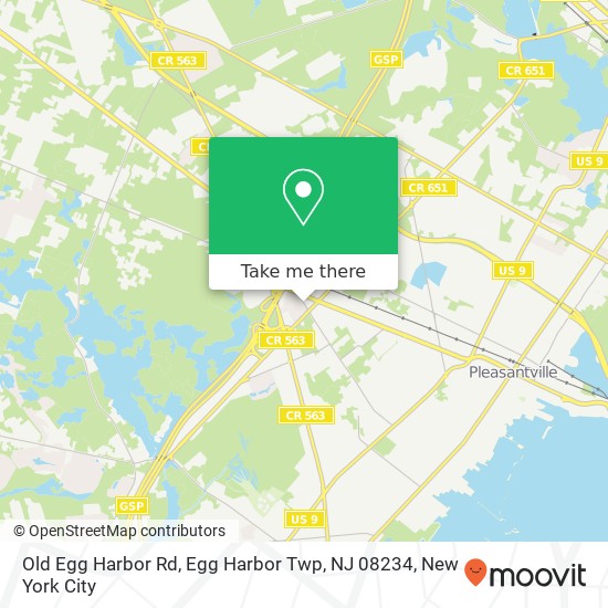 Mapa de Old Egg Harbor Rd, Egg Harbor Twp, NJ 08234