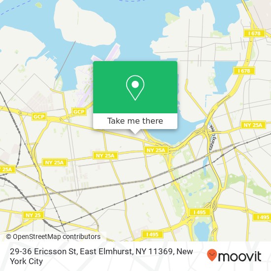 Mapa de 29-36 Ericsson St, East Elmhurst, NY 11369