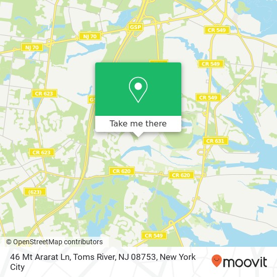 46 Mt Ararat Ln, Toms River, NJ 08753 map