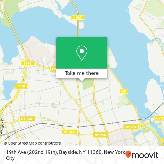 Mapa de 19th Ave (202nd 19th), Bayside, NY 11360