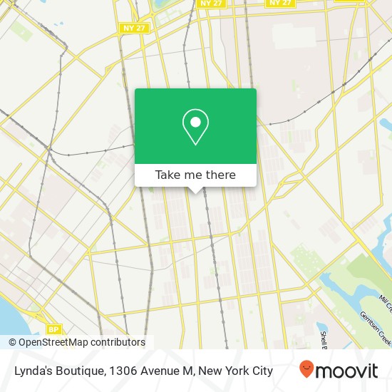 Mapa de Lynda's Boutique, 1306 Avenue M