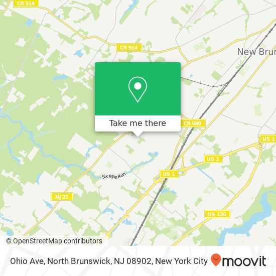 Mapa de Ohio Ave, North Brunswick, NJ 08902