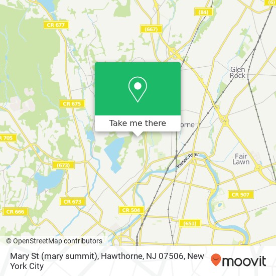 Mapa de Mary St (mary summit), Hawthorne, NJ 07506