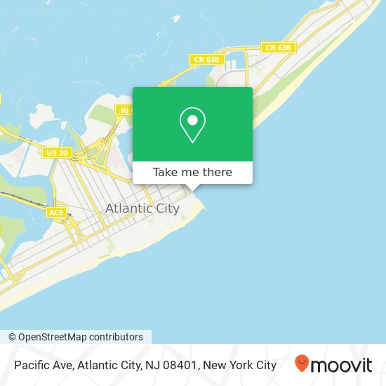 Mapa de Pacific Ave, Atlantic City, NJ 08401