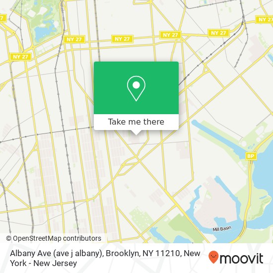 Albany Ave (ave j albany), Brooklyn, NY 11210 map