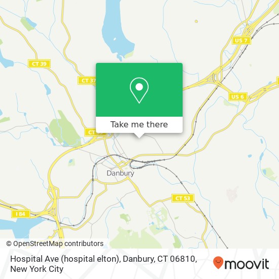 Mapa de Hospital Ave (hospital elton), Danbury, CT 06810