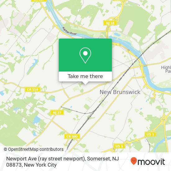 Newport Ave (ray street newport), Somerset, NJ 08873 map