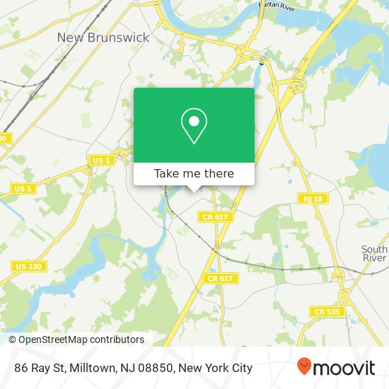 Mapa de 86 Ray St, Milltown, NJ 08850