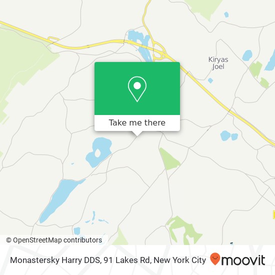 Monastersky Harry DDS, 91 Lakes Rd map