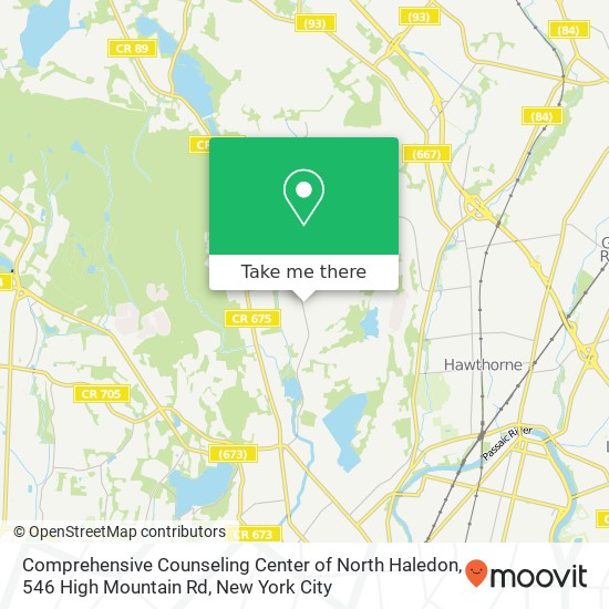 Mapa de Comprehensive Counseling Center of North Haledon, 546 High Mountain Rd