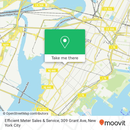 Mapa de Efficient Meter Sales & Service, 309 Grant Ave